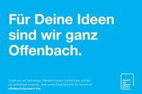 Postkarte mit folgendem Text: Für Deine Ideen sind wir ganz Offenbach.