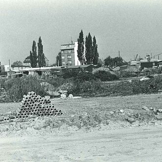 Bau des Kaiserleikreisels 1964.