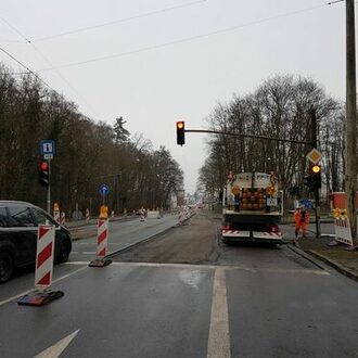Straßenunterhaltung Sprendlinger Landstraße, März 2017