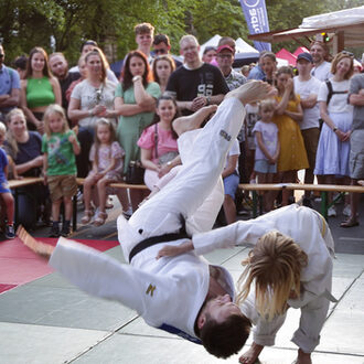 Judovorführung auf dem Mainuferfest.