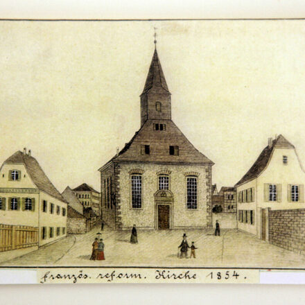 Ansicht der Französisch-reformierten Kirche 1854
