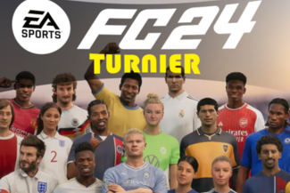 EA Sports FC24 Cover mit Schriftzug "Turnier"