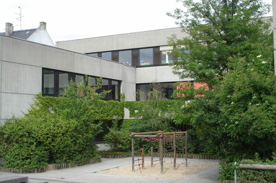 Mathildenschule, Blick von der Mathildenstraße