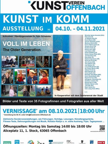 Flyer zur Ausstellung "Voll im Leben - The Older Generation"