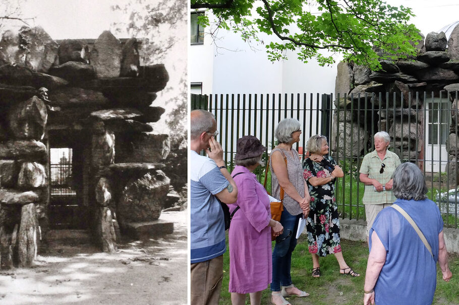 Damals und heute: der ehemalige Badetempel im Lilipark