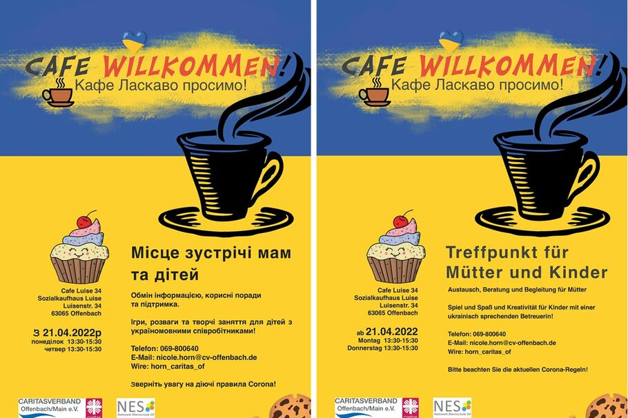 Flyer Café Willkommen Caritas