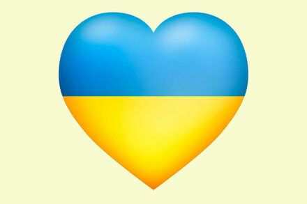 Herz mit Flagge der Ukraine