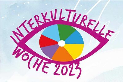 Logo und Schrift Interkulturelle Woche 2023