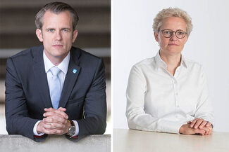Oberbürgermeister Dr. Felix Schwenke und Bürgermeisterin Sabine Groß.