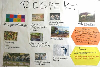 Plakat zum Thema Respekt
