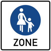 Zeichen 242: Beginn eines Fußgängerbereiches - Halten / Parken im Fußgängerbereich