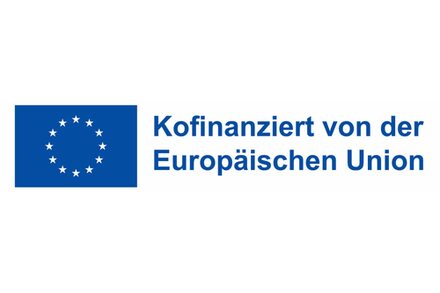 Logo der Europäischen Union mit Schriftzug "Kofinanziert von der Europäischen Union"