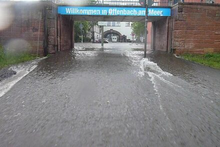 Starkregen in Offenbach