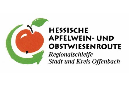 Logo der Route mit einem Apfel