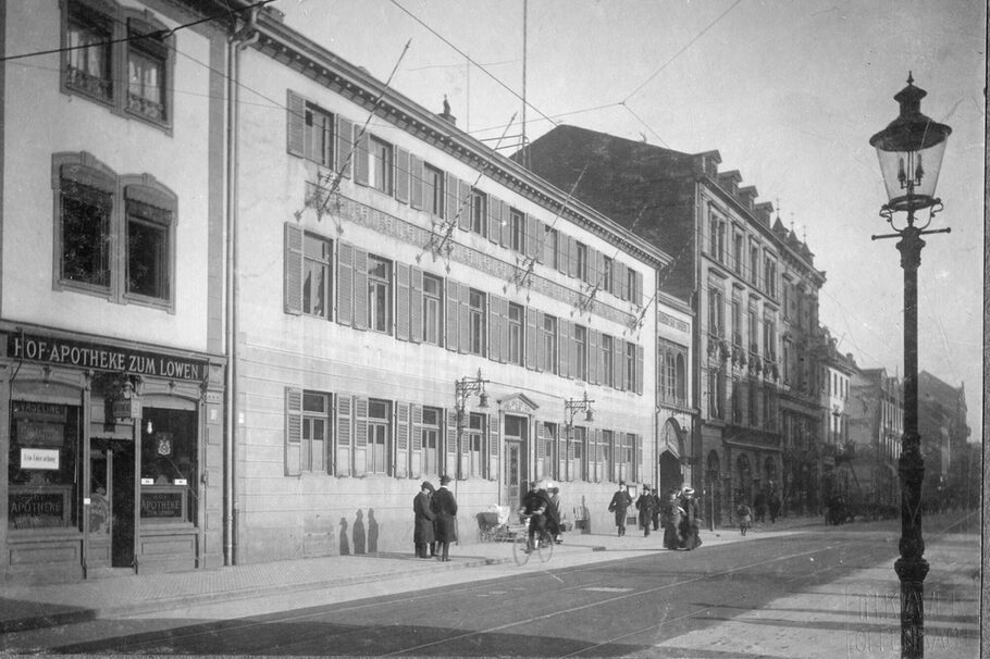 Straßenbeleuchtung Frankfurter Straße um 1910