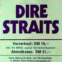Plakat zum ersten Konzert von Dire Straits in Deutschland 1979
