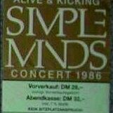 Plakat zum Konzert von Simple Minds im Jahr 1986