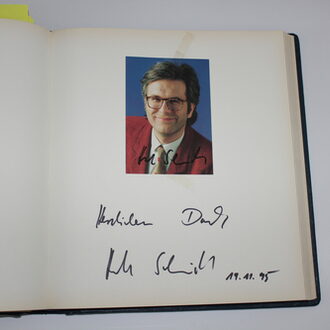 1995: Kurz und bündig trug sich Harald Schmidt ins Gästebuch ein.