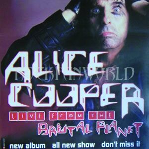 Plakat zum Konzert von Alice Cooper in der Stadthalle Offenbach, Juni 2000