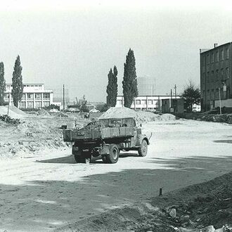 Bau des Kaiserleikreisels in den sechziger Jahren.