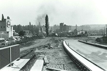 Bau des Kaiserleikreisels 1964 - Blick nach Süden.
