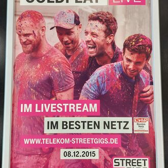 Plakat des Coldplaykonzertes 2015