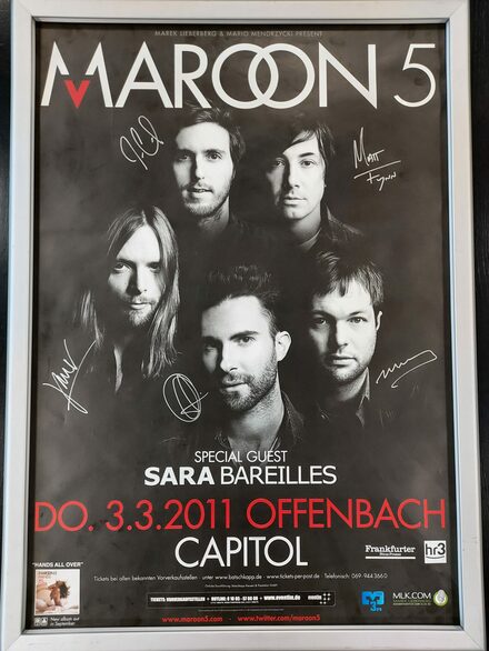 Maroon 5-Poster vom Konzert 2011