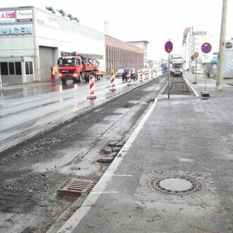 Straßenunterhaltung Sprendlinger Landstraße, März 2017