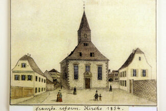 Ansicht der französisch-reformierten Kirche von 1854