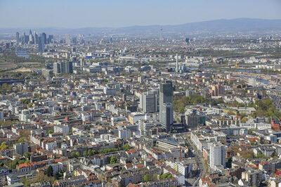 Luftbild Blick nach Frankfurt