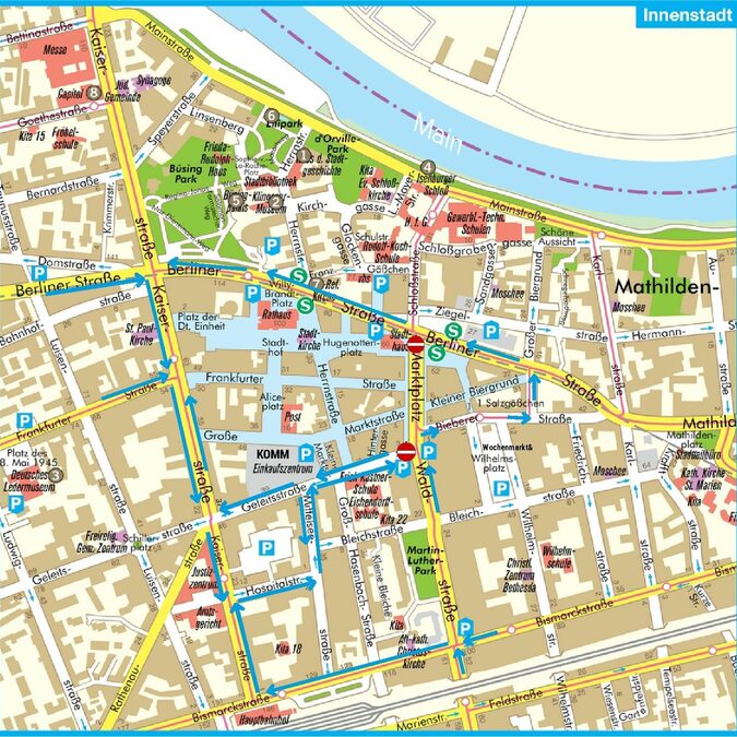 Karte zur Erreichbarkeit der Geleitsstraße, 8.-19. August 2022