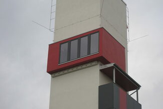 Mauerseglerkästen am Turm der Feuerwache in Offenbach