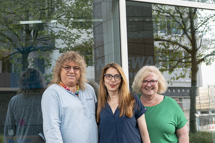 Schwerbehindertenvertretung im EKO (Mai 2023): Anja Bumb, Anna Visciani, Beate Wenig (v.l.n.r.)