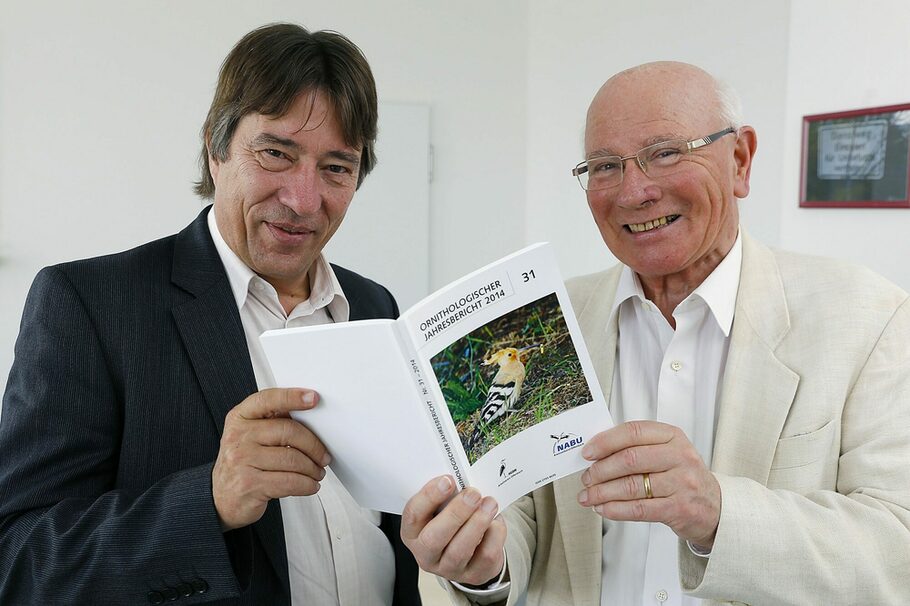 Bürgermeister Peter Schneider und Klaus Fiedler
