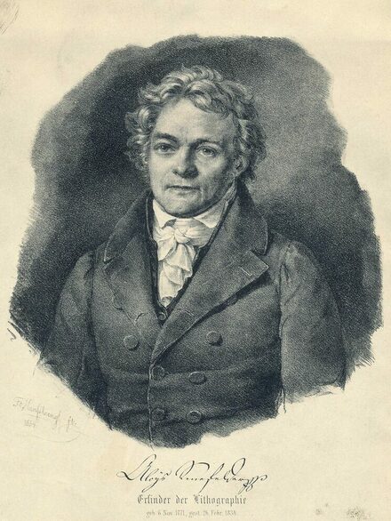 Alois Senefelder, Erfinder des Lithodrucks