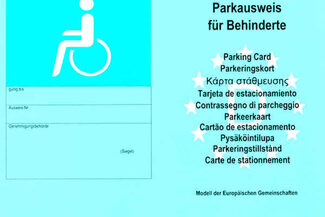 Bild Parkausweis für Behinderte