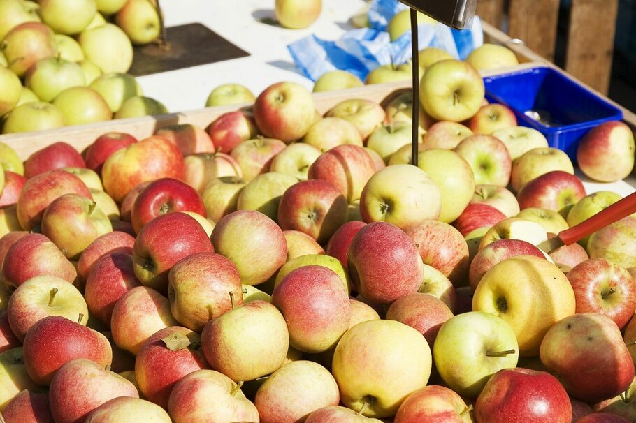 Äpfel auf dem Wochenmarkt