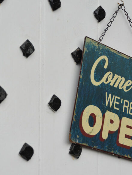 Come in we´re open - Ladenschild