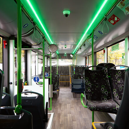 Innenraum des E-Busses