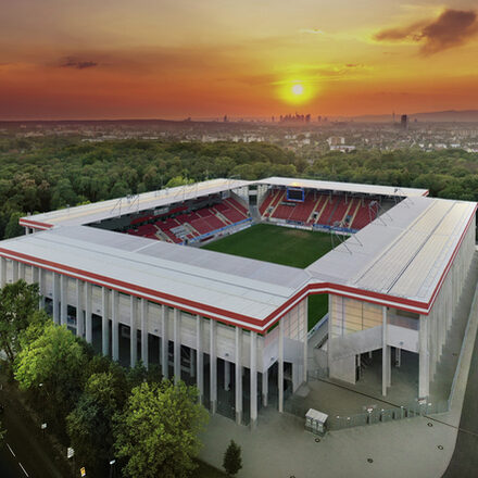 Luftaufnahme des Sparda-Bank-Hessen-Stadion