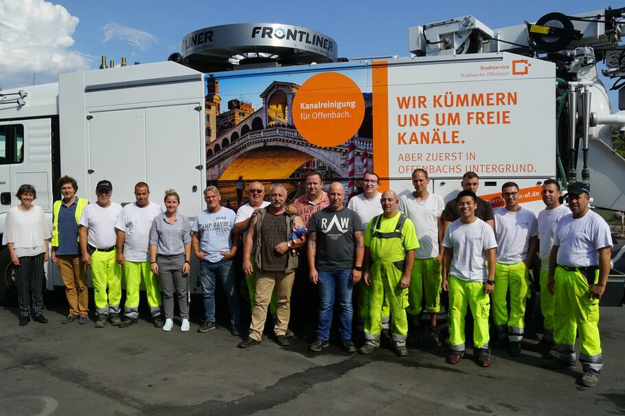 Team Entwässerung aus dem Stadtwerke-Geschäftsfeld Stadtservice
