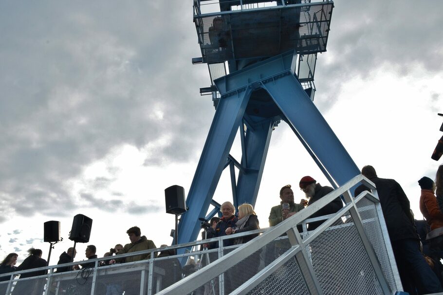 Eröffnung des Blauen Krans im Hafen Offenbach