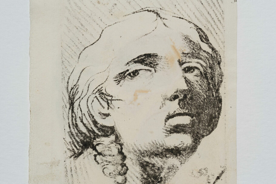 Wilhelm Reuter, Studienkopf, Lithographie, 1804