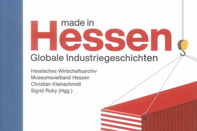 Cover des Katalogs zur Ausstellung Made in Hessen mit grafisch dargestellten Ladecontainer