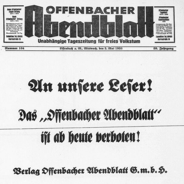 Letzte Ausgabe des Offenbacher abendblatts