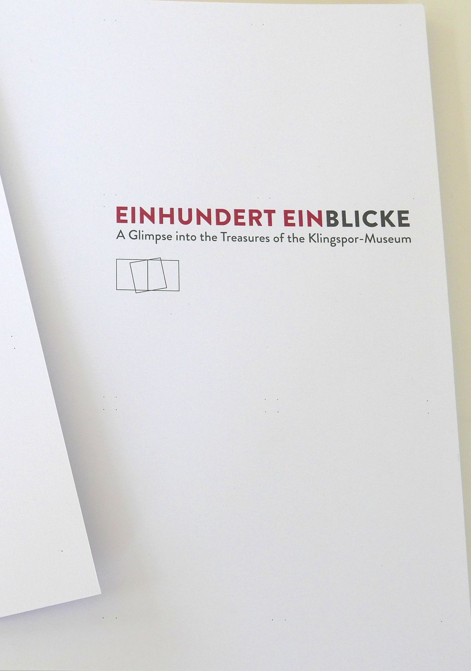 Cover der Publikation "Einhundert Einblicke"