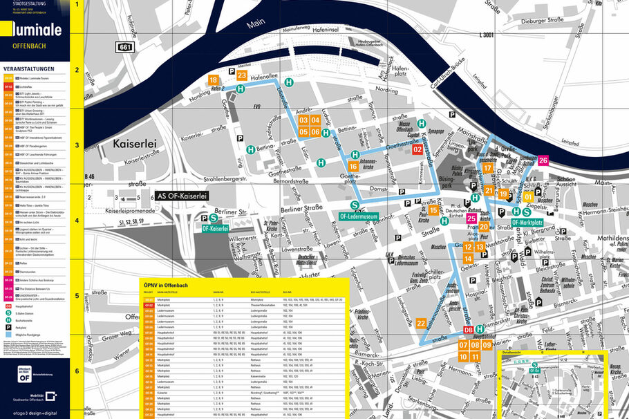 Offenbach-Luminale-Stadtplan