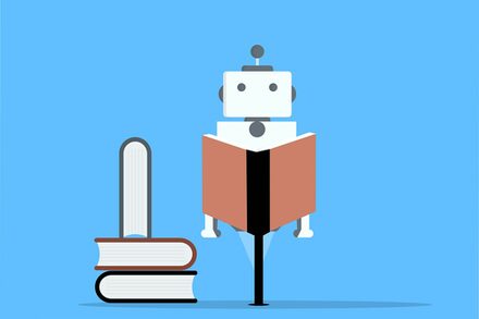 Roboter mit Büchern