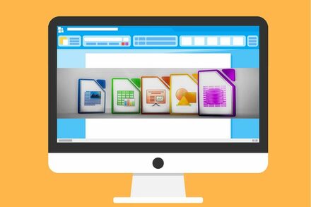 Computerbildschirm mit Symbolen von LibreOffice