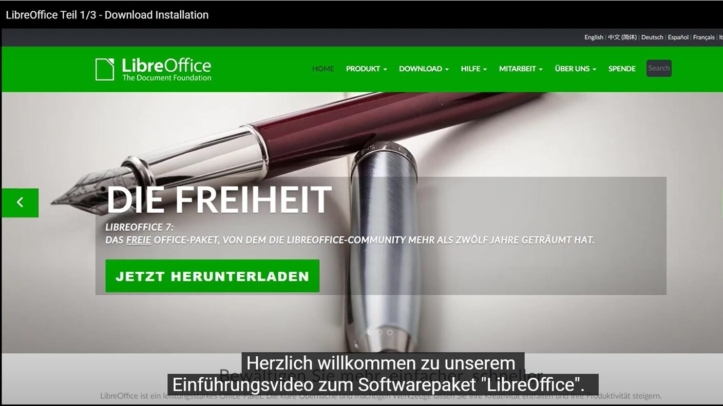 LibreOffice Teil 1/3 - Download Installation